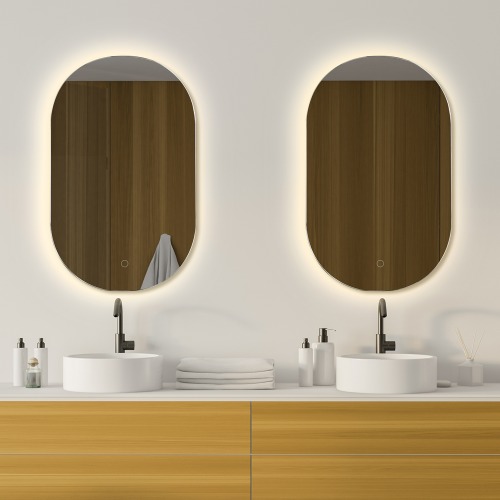 LED 간접 조명 - 노프레임 직타원 거울