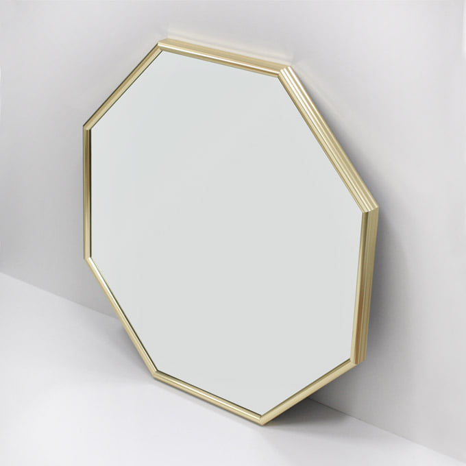 AL골드 프레임- R(정) 600x600 팔각 8각 led 조명 거울