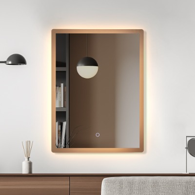 LED 간접 조명 거울 - 파버 라운드사각
