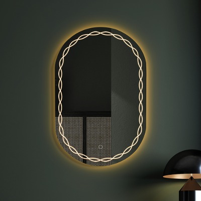 직타원 간접 LED 조명 거울 - 벨라
