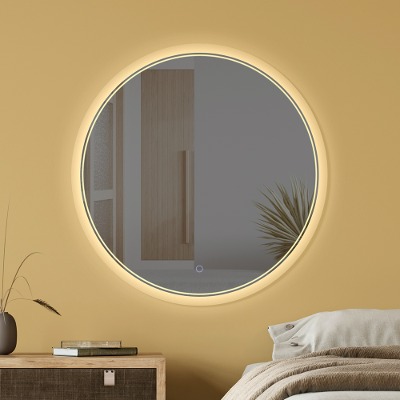 LED 간접조명 - 샌딩 원형 거울